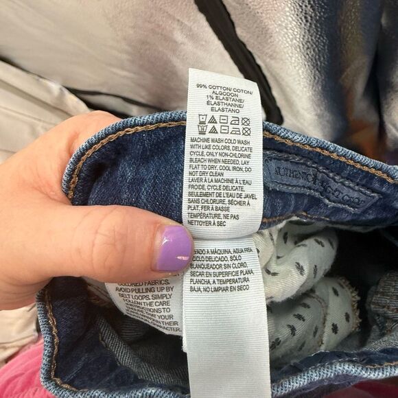 Lucky Brand Women’s 14/32 Authentic Straight Crop Jeans Lucky You Y2K 2000s - Picture 9 of 9